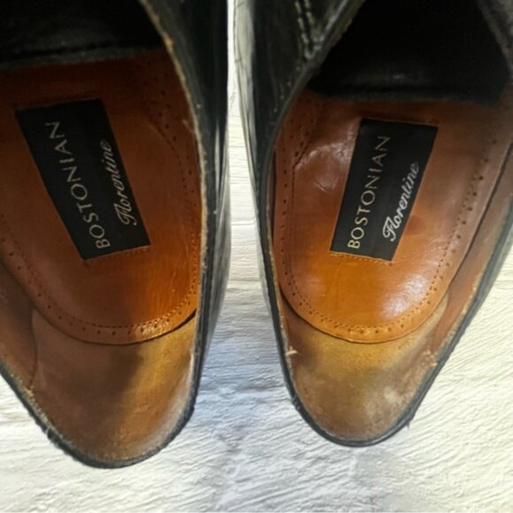 Bostonian Florentine Men's Black Leather Oxford Dress Shoes - Picture 12 of 13